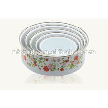 enamel storage bowl with PP lid